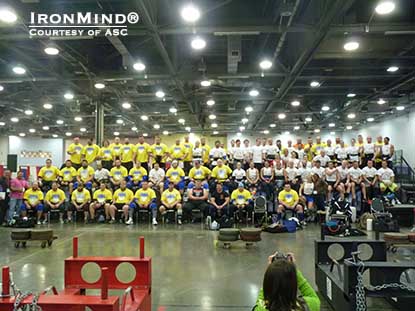 Supersize strongman: the ASC amateur strongman event at the 2013 Arnold "drew over competitors from around the world,&rdquo; Dione Wessels reported to IronMind.  IronMind&reg; | Photo courtesy of ASC.