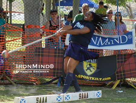 Brittany Pryor has been tipped as a potential world champion in the Highland games heavy events.  IronMind&reg; | &copy;Francis Brebner photo 