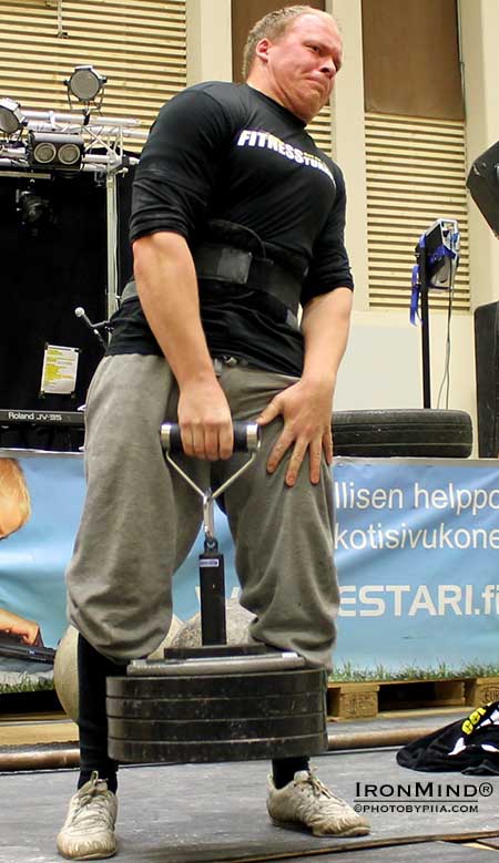 Eirik Bruun Ingelbretsen, now certified on the Captains of Crush No. 3 gripper, also competes in other grip strength events such as the Rolling Thunder.    IronMind&reg; | &copy;photobypiia.com