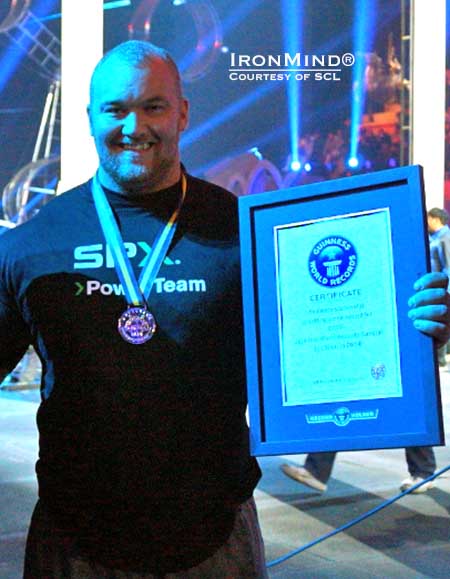 Hafthor Julius Bjornsson wasted no time putting his name in the Guinness World Records book in 2014.  IronMind&reg; | Photo courtesy of SCL
