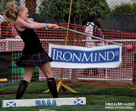 “Heather Lynn of San Diego, shown throwing the hammer, was one of the new athletes to the Highland Games,” said Francis Brebner. IronMind® | Photo courtesy of Jaena Imboden “Heather Lynn of San Diego, shown throwing the hammer, was one of the new athletes to the Highland Games,” said Francis Brebner. IronMind® | Photo courtesy of Jaena Imboden