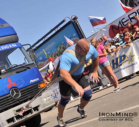 Lauri Nami won the MHP Strongman Champions League competition in  Kosice, Slovakia this weekend&mdash;the first time the Estonian strongman has won an SCL stage.  IronMind&reg; | Courtesy of SCL  