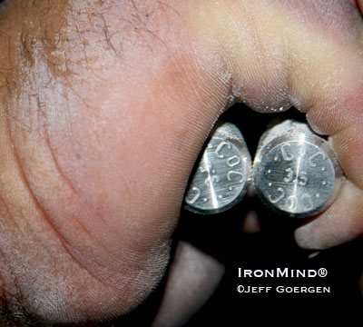 Rich Williams was the first man in the world to certify on both the Captains of Crush No. 3 and No. 3.5 grippers on the same day. IronMind® | Photo courtesy of Jeff Goergen. Rich Williams was the first man in the world to certify on both the Captains of Crush No. 3 and No. 3.5 grippers on the same day. IronMind® | Photo courtesy of Jeff Goergen.