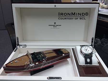 This commemorative watch is part of the prize package on the second day of competition at the second day of competition in Brazil. IronMind® | Image courtesy of SCL This commemorative watch is part of the prize package on the second day of competition at the second day of competition in Brazil. IronMind® | Image courtesy of SCL