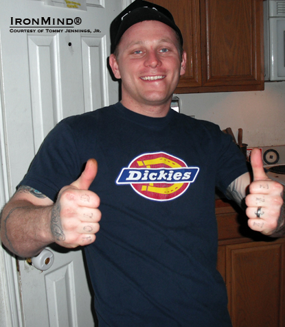 Smile for the camera: Tommy Jennings, Jr. left no doubt about his ability to officially bend an IronMind Red Nail as be knocked off three in a row easier than some people blow out birthday candles.  IronMind&reg; | Photo courtesy of Tommy Jennings, Jr.