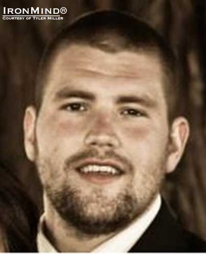 Done! Tyler Miller has just been certified on the IronMind Red Nail, and some of his future goals include certifying on the Captains of Crush No. 3 gripper and squatting 365 lb. for 20 reps. IronMind® | Photo courtesy of Tyler Miller. Done! Tyler Miller has just been certified on the IronMind Red Nail, and some of his future goals include certifying on the Captains of Crush No. 3 gripper and squatting 365 lb. for 20 reps. IronMind® | Photo courtesy of Tyler Miller.